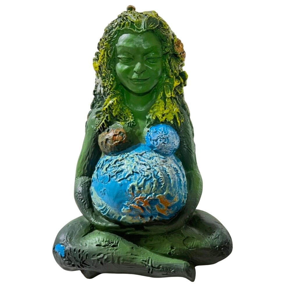 Green Goddess Mother Earth Statue - Gaia Altar Decor, Deity, Nature‎ , Fertility